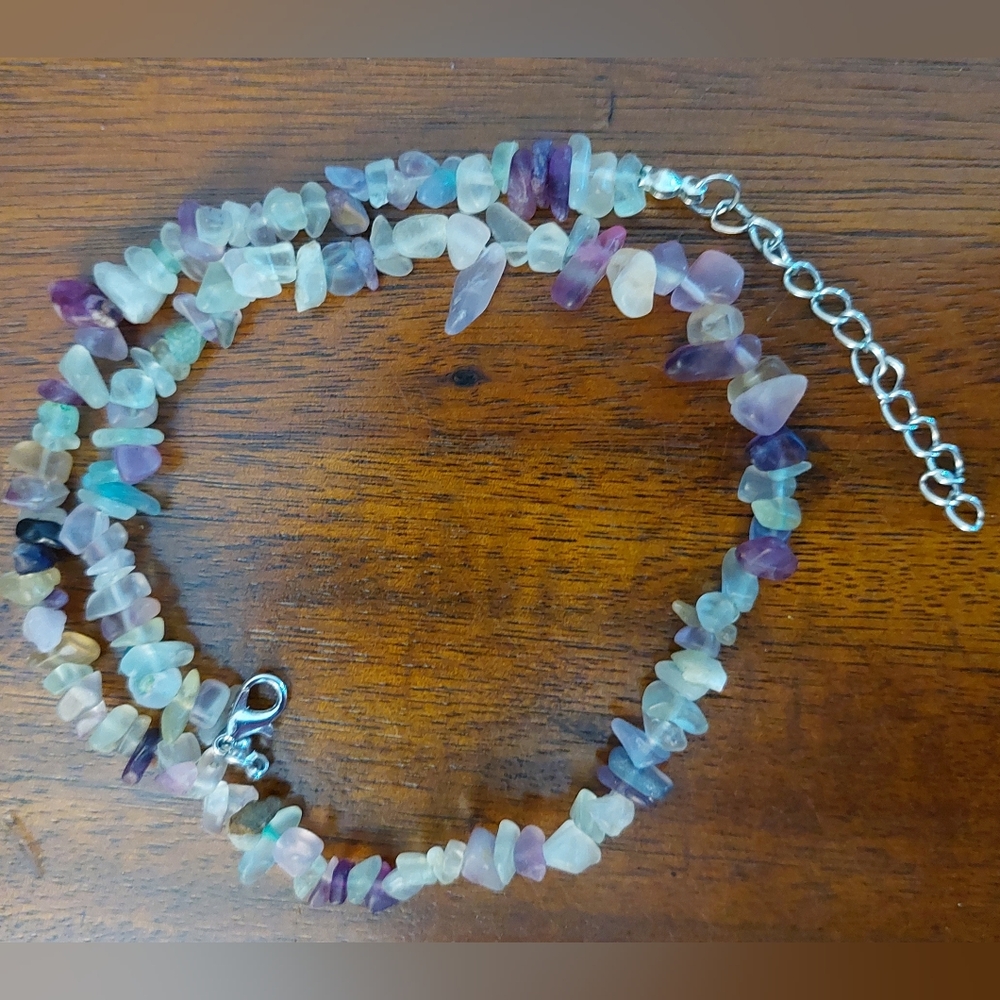 100% Flirty & Fancy Authentic Handmade Healing Fluorite choker necklace